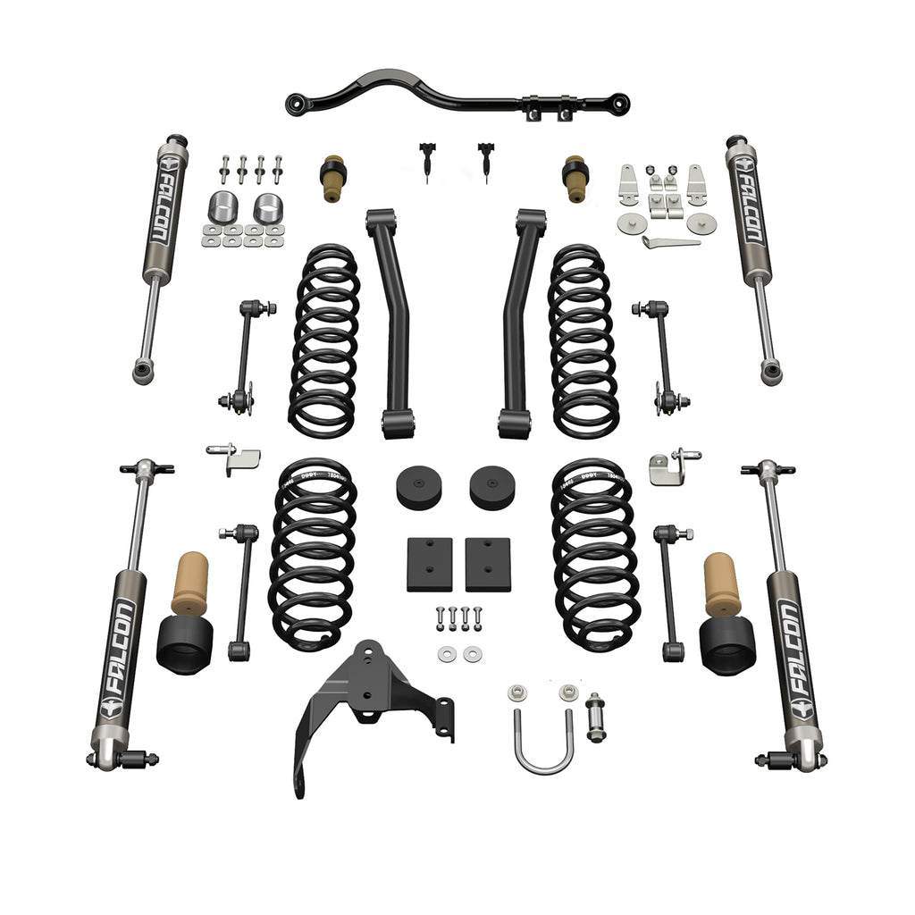 Jeep JKU 4 Door 2.5 Inch Sport ST2 Suspension System w/ Falcon 2.1 Shocks 07-18 Wrangler JKU TeraFlex 1312021