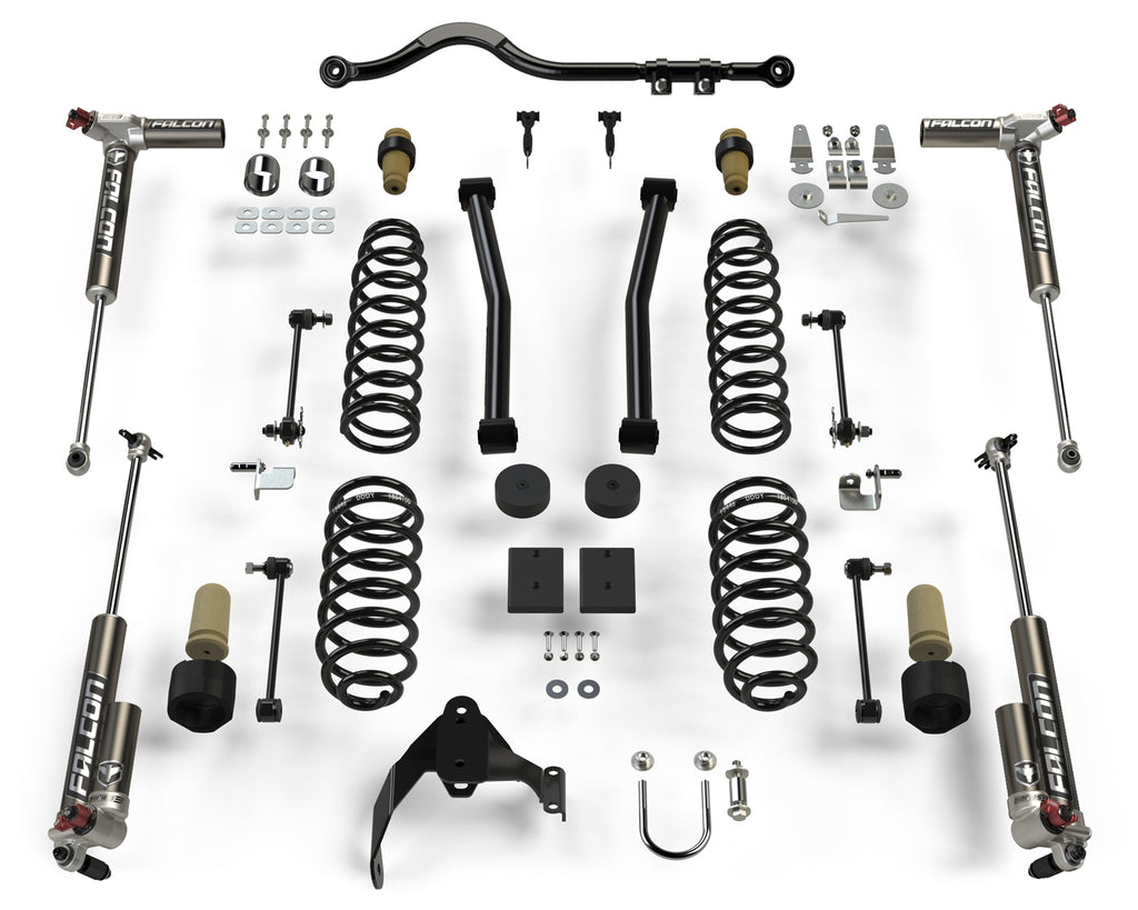 Jeep JKU 4 Door 2.5 Inch Sport ST2 Suspension System w/ Falcon 3.3 Shocks 07-18 Wrangler JKU TeraFlex 1312033