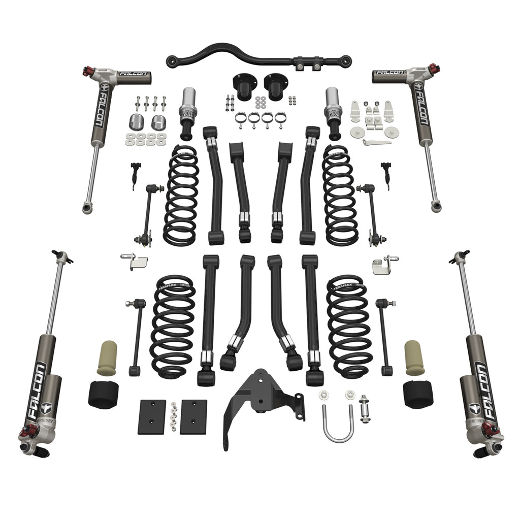 Jeep JKU 4 Door Alpine CT3 Suspension System 3 Inch Lift w/ Falcon 3.3 Shocks 07-18 Wrangler JKU TeraFlex 1323033