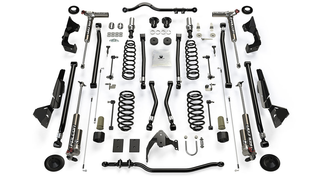 Jeep JKU 4 Door Alpine CT4 Suspension System 4 Inch Lift w/ Falcon 3.3 Shocks 07-18 Wrangler JKU TeraFlex 1324033