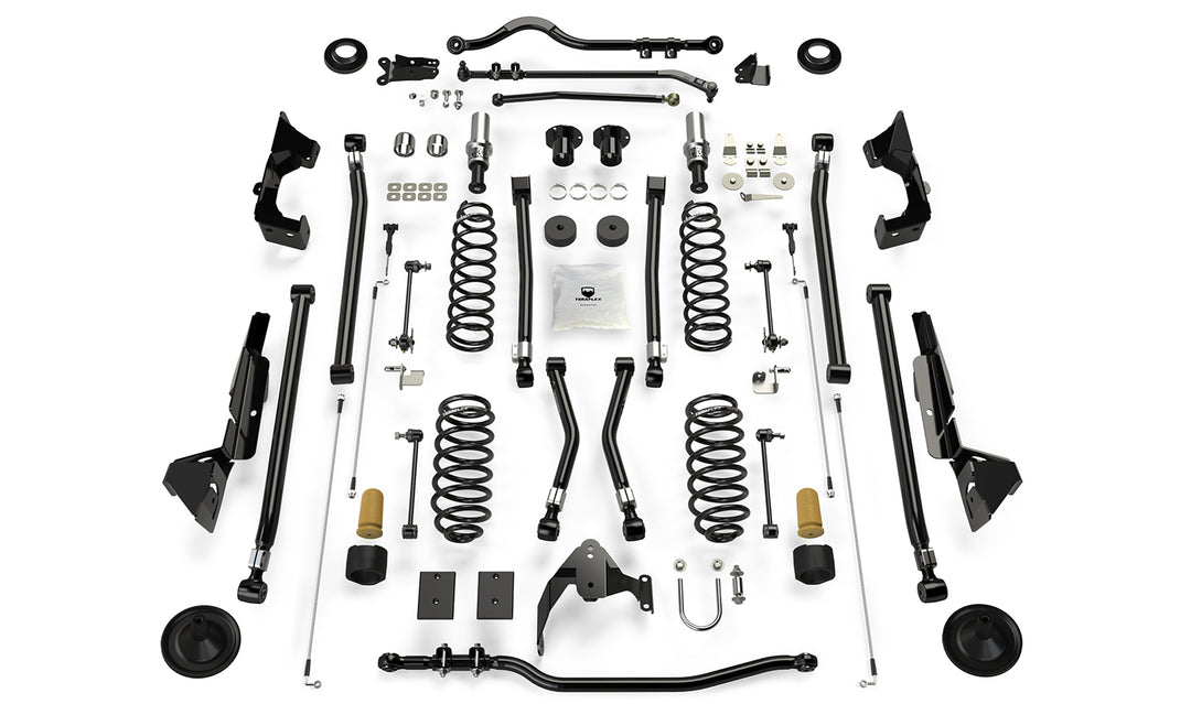 Jeep JK Long Arm Suspension 6 Inch Alpine RT6 System No Shock Absorbers For 07-18 Wrangler JK 4 Door TeraFlex 1336000