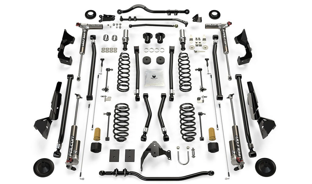 Jeep JK Long Arm Suspension 6 Inch Alpine RT6 System and Falcon 3.3 Fast Adjust For 07-18 Wrangler JK 4 Door TeraFlex 1336033