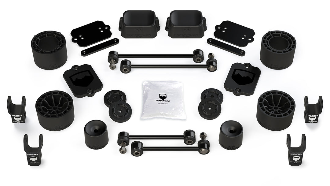 Jeep JLU 4 Door Sport/Sahara 2.5 Inch Performance Spacer Lift Kit w/ Shock Extensions 18-Pres Wrangler JLU TeraFlex 1365205