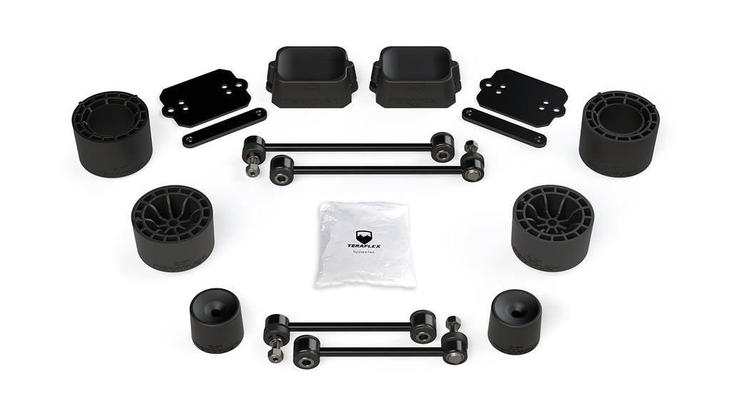 Jeep JLU 4 Door Rubicon 2.5 Inch Performance Spacer Lift Kit No Shocks Or Shock Extensions 18-Pres Wrangler JLU TeraFlex 1365210