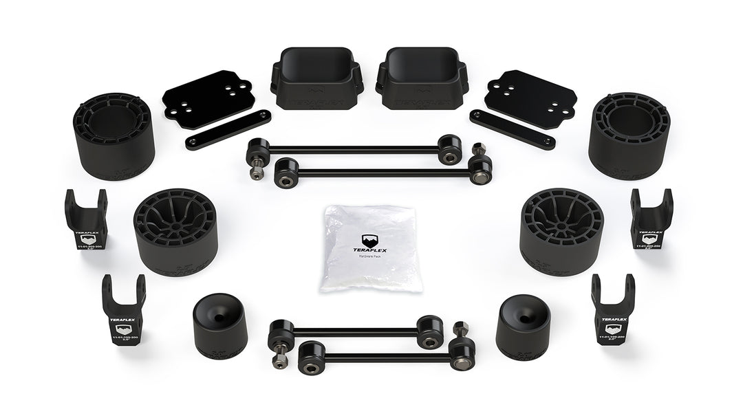 Jeep JLU 4 Door Rubicon 2.5 Inch Performance Spacer Lift Kit w/ Shock Extensions 18-Pres Wrangler JLU TeraFlex 1365215