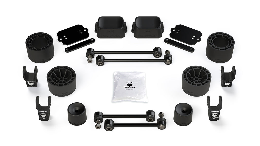 Jeep JLU 4 Door Rubicon 2.5 Inch Performance Spacer Lift Kit w/ Shock Extensions 18-Pres Wrangler JLU TeraFlex 1365215