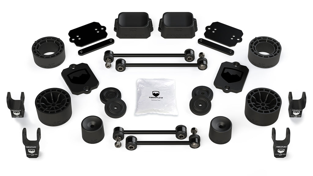 Jeep JL 2 Door Sport/Sahara 2.5 Inch Performance Spacer Lift Kit w/ Shock Extensions 18-Pres Wrangler JL TeraFlex 1365305