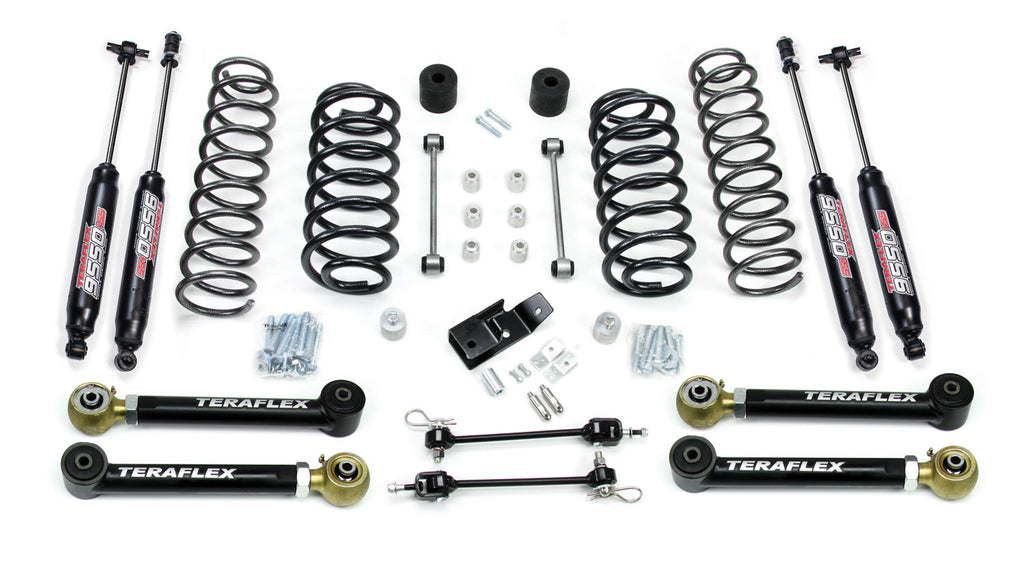 Jeep TJ/LJ 3 Inch Suspension System w/ 4 Flexarms and 9550 Shocks 97-06 Wrangler TJ/LJ TeraFlex 1456332