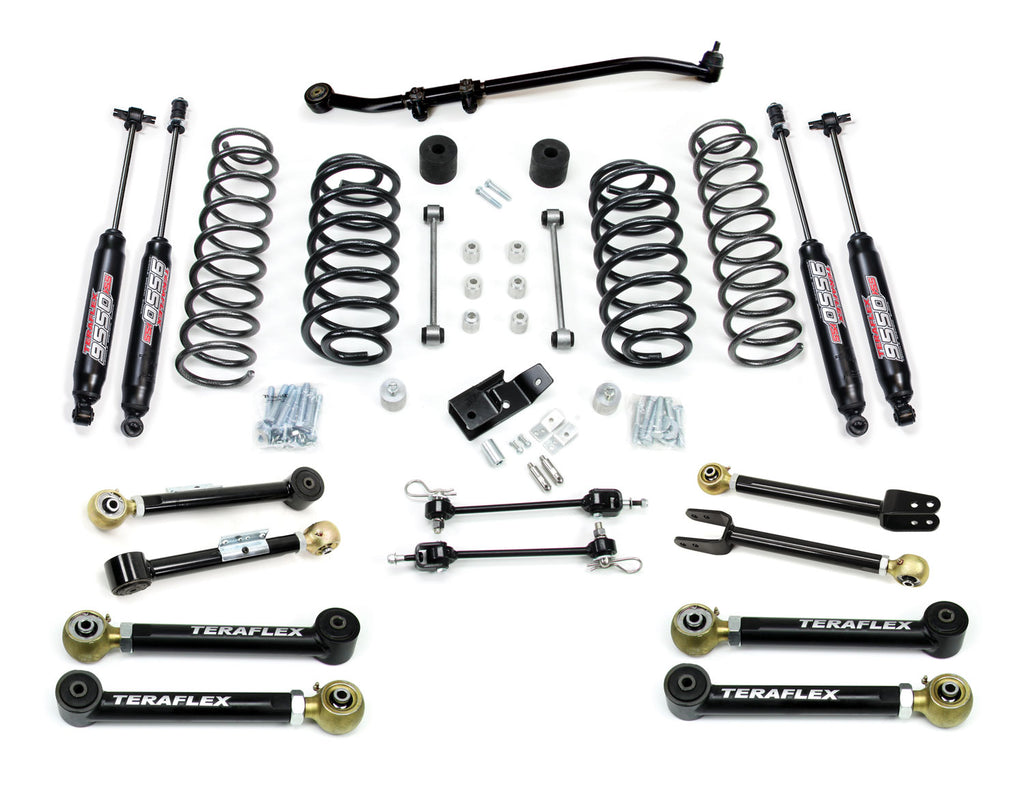 Jeep TJ/LJ 3 Inch Suspension System w/ 8 Flexarms and 9550 Shocks 97-06 Wrangler TJ/LJ TeraFlex 1456352