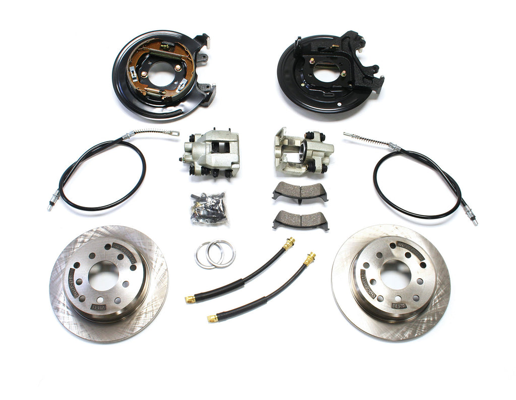 Jeep TJ Rear Disc Brake Conversion Kit w/ E-Brake Cables 97-06 Wrangler TJ TeraFlex 4354425