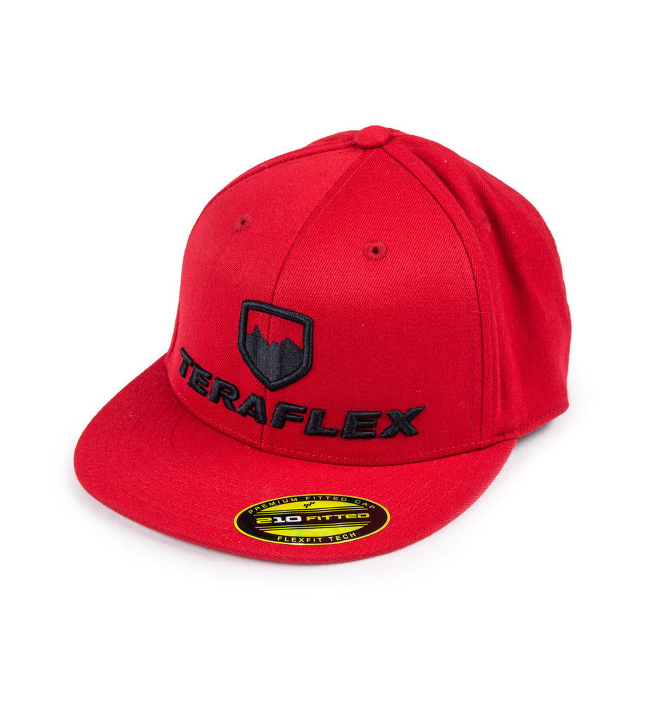 Premium FlexFit Flat Visor Hat Red Large / XL TeraFlex 5237025