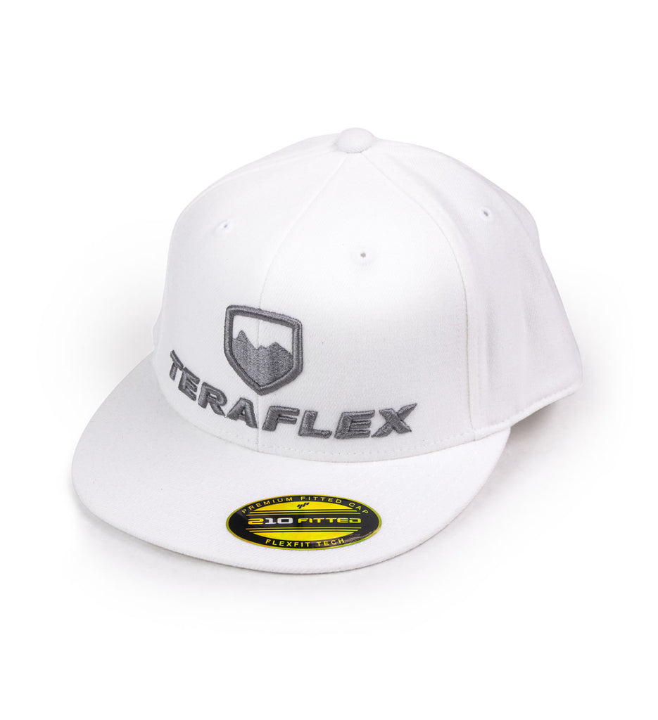 Premium FlexFit Flat Visor Hat -White Small / Medium TeraFlex 5237028