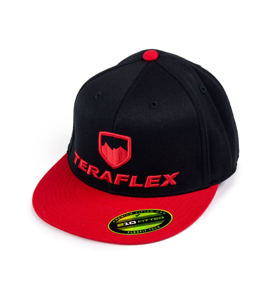 Premium FlexFit Two Tone Flat Visor Hat Black Small / Medium TeraFlex 5237034
