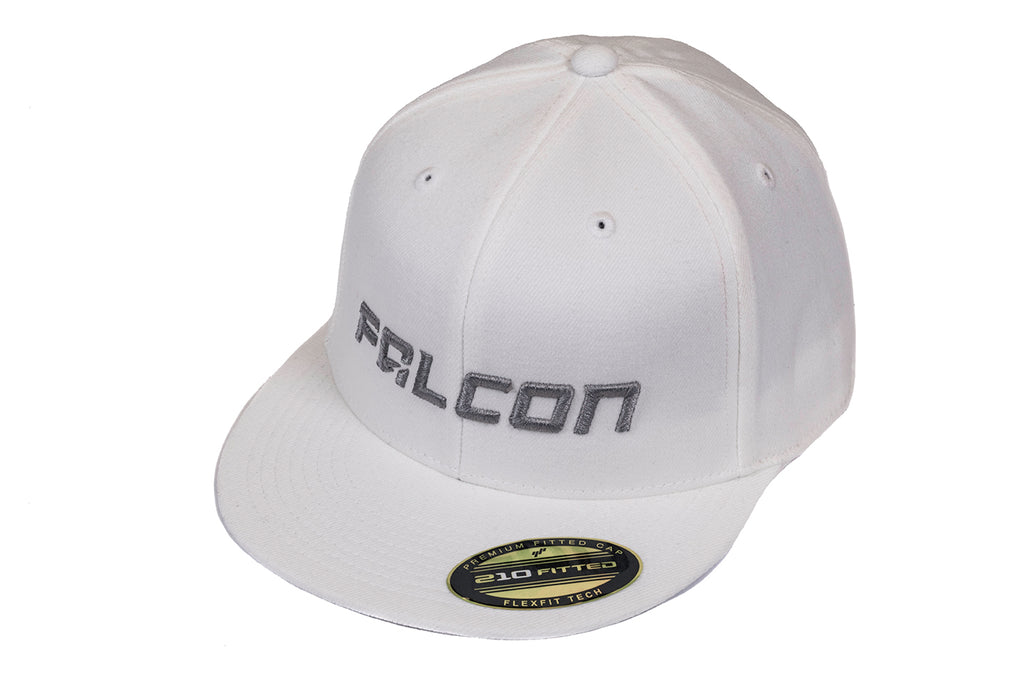 Falcon Shocks FlexFit Flat Visor Hat White/Silver Small/Medium Teraflex 93-06-02-005
