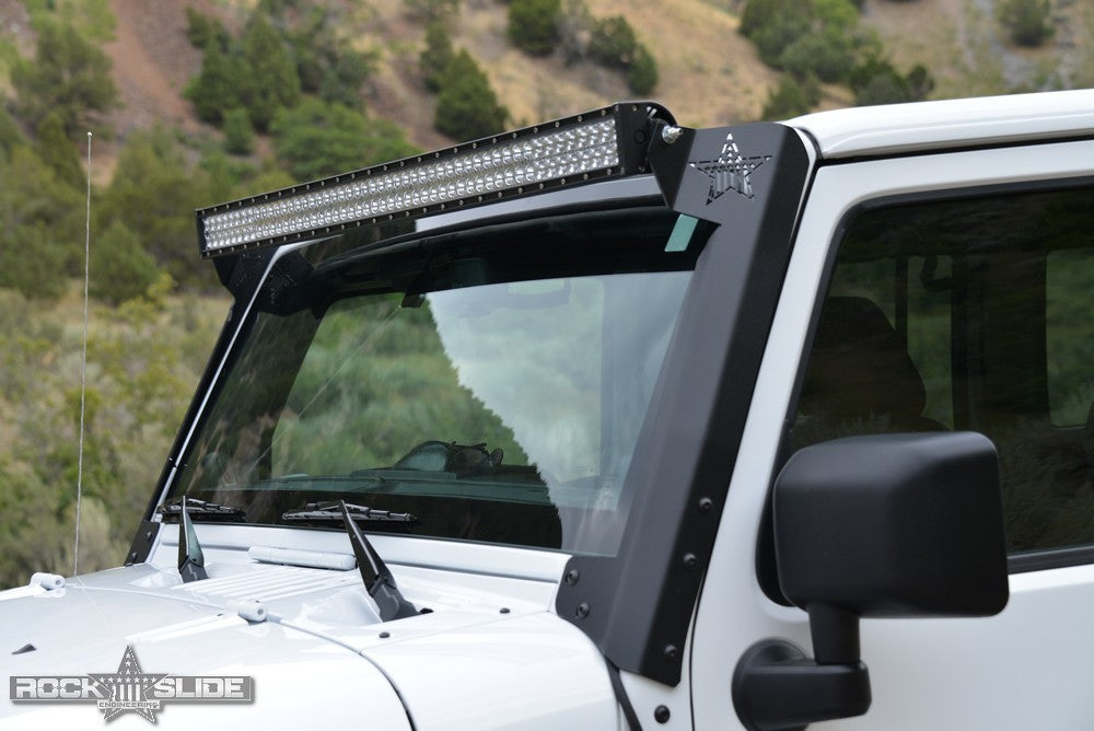 Jeep JK 50 Inch LED A-Pillar Brackets for 07-18 Wrangler JK Rock Slide Engineering AC-WS-100-JK