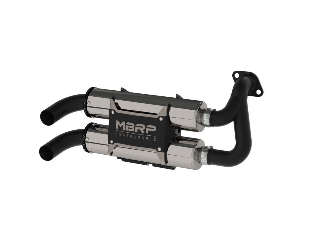 Stacked Dual Slip On Exhaust Pipe For 16-22 Polaris RZR S 1000 General 1000 Performance Series MBRP AT-9519PT