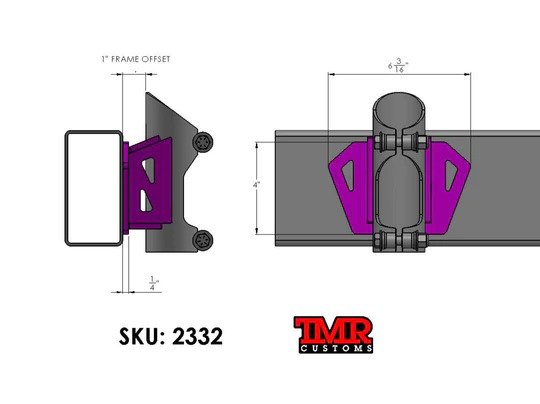 TMR Bump Stop Frame Mount - 1" OFFSET - Skinny Pedal Racing