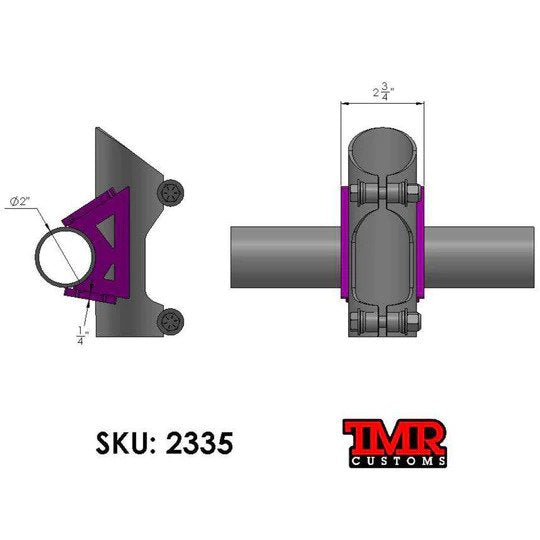 TMR Bump Stop Tube Chassis Mount - Skinny Pedal Racing