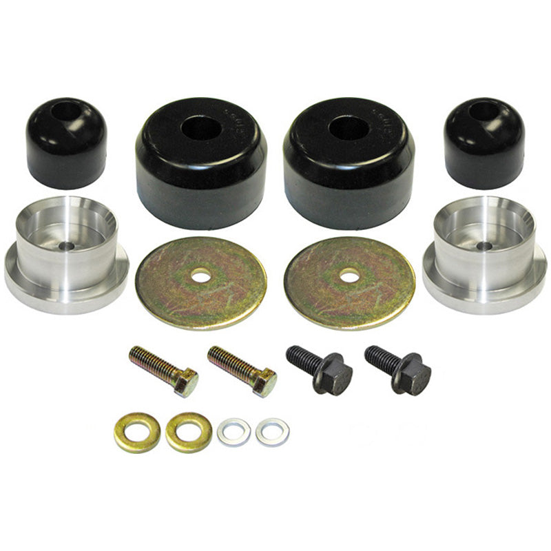 Bump Stop Kit 97-06 Wrangler TJ/LJ Rear Includes Polyurethane Bump Stops Aluminum Spacers Hardware RockJock 4x4 CE-9122R