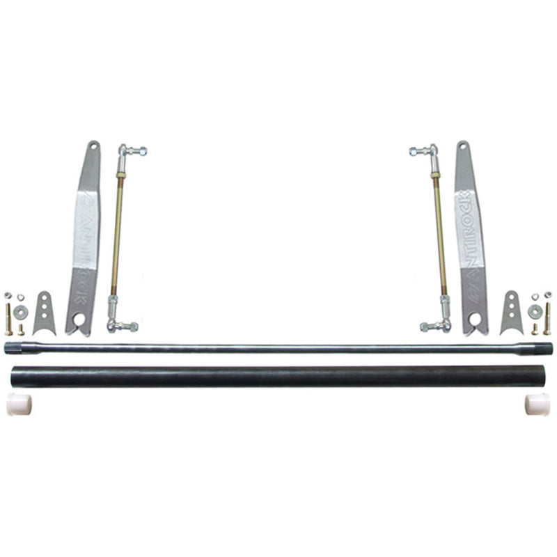 Antirock Sway Bar Kit Universal 45 Inch Bar 16 Inch Bent Aluminum Arms RockJock 4x4 CE-9902A-16