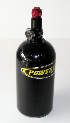 CYL-0072-BK Nitrogen Bottle W/Regulated Valve Gloss Black Powdercoat Power Tank