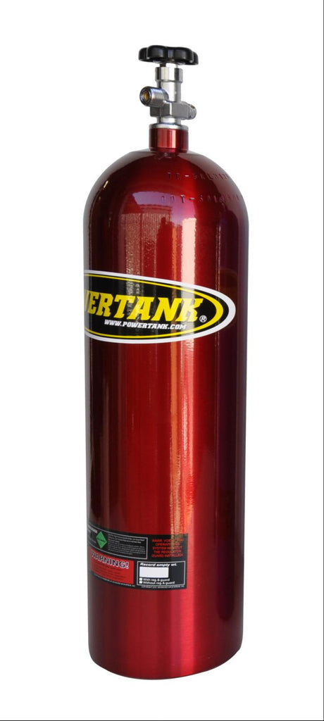 CYL-2100-CR CO2 Tank 15 Lb W/ Valve Candy Red Power Tank