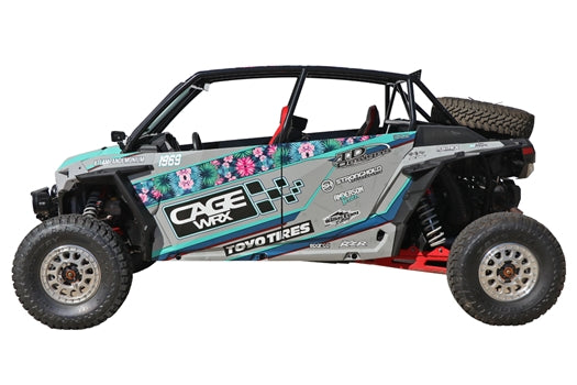 CageWrx Aluminum Doors for 4 Seat RZR XP 1000/Turbo/Turbo S - Skinny Pedal Racing