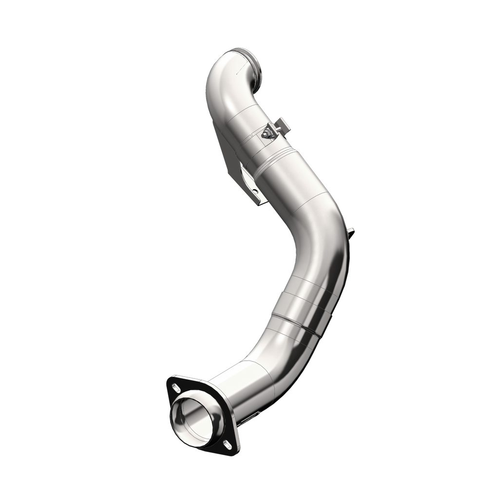 4 Inch Turbo Down Pipe For 15-16 Ford 6.7L Powerstroke Non Cab and Chassis Only Aluminized Steel EO Num. D-763-1 MBRP FALCA460