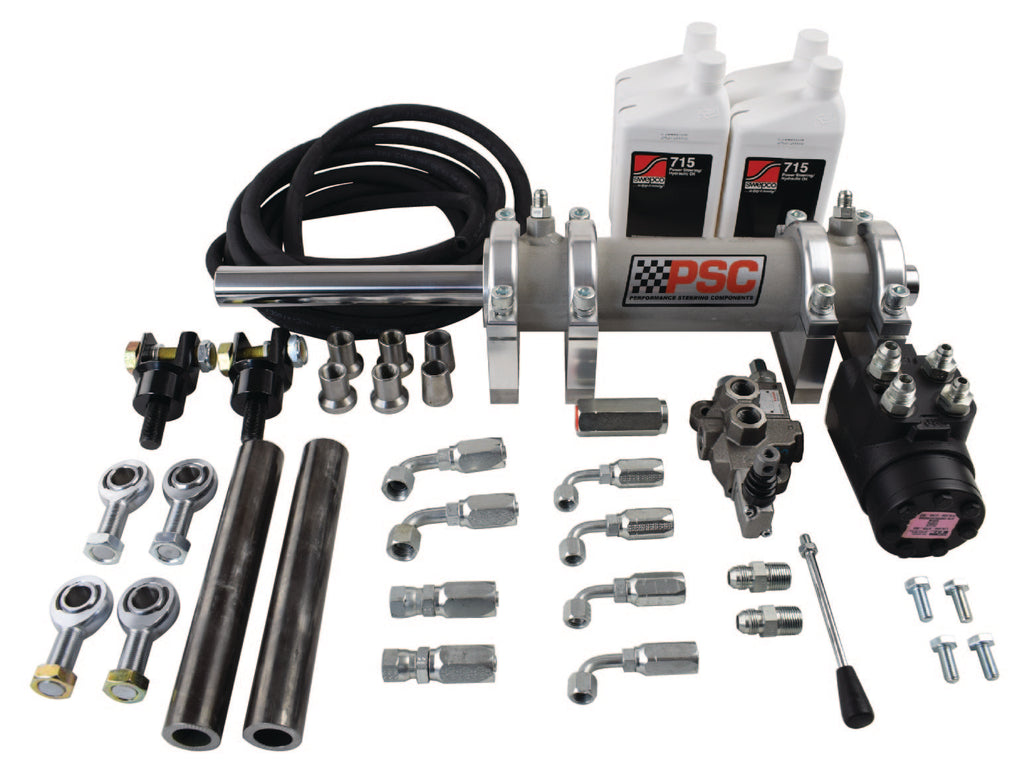 Full Hydraulic Steering Kit, Rear Steer with 2.5 Ton Rockwell Axle PSC Performance Steering Components FHK300RS
