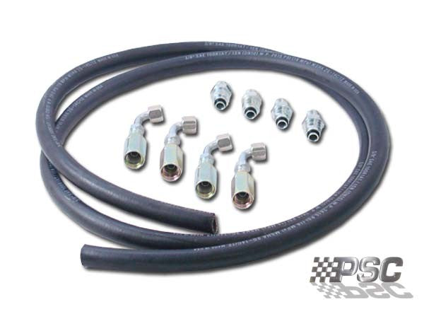 Hose Kit, DIY Universal Pump-To-Hydroboost-To-Steering Gearbox High Pressure Hose PSC Performance Steering Components HK2040