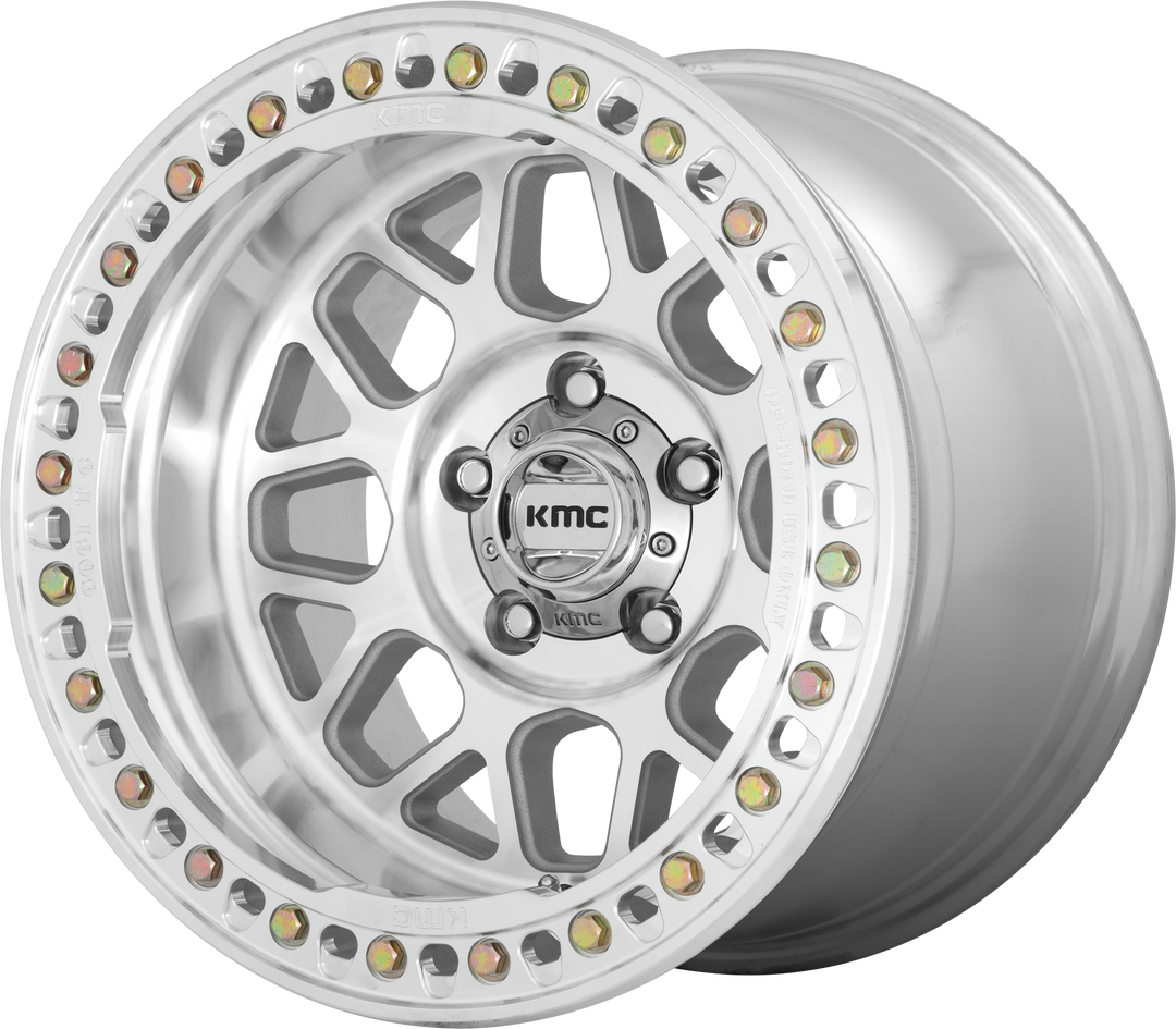 KMC KM235 Grenade Crawl Wheel, 17x9 with 8 on 6.5 Bolt Pattern - Machined - KM23579080538N - Skinny Pedal Racing