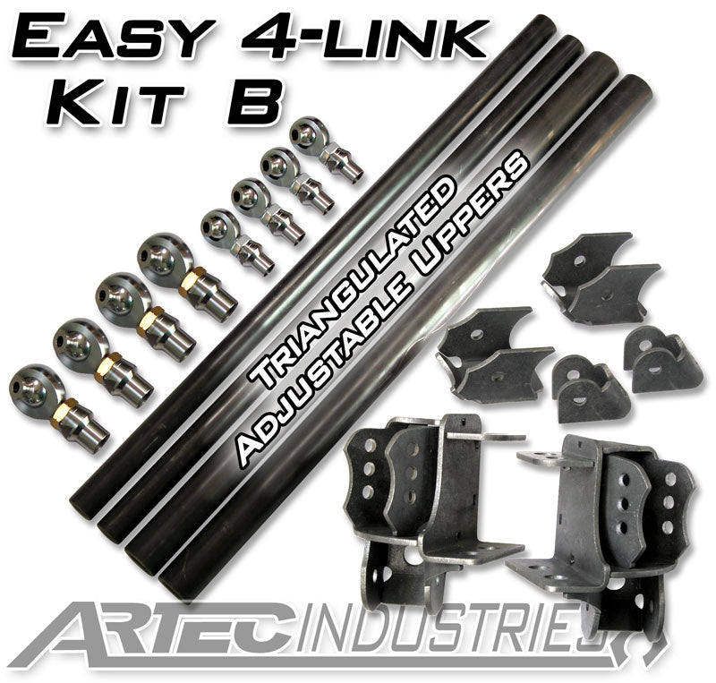 Easy 4 Link Kit B Tube 7/8 Inch and 1.25 Inch Rod Ends Artec Industries LK0011