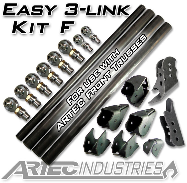 Easy 3 Link Kit F for Artec Trusses Yes Outside Frame Ford 85-91 Front Passenger Rear Driver Artec Industries LK0107