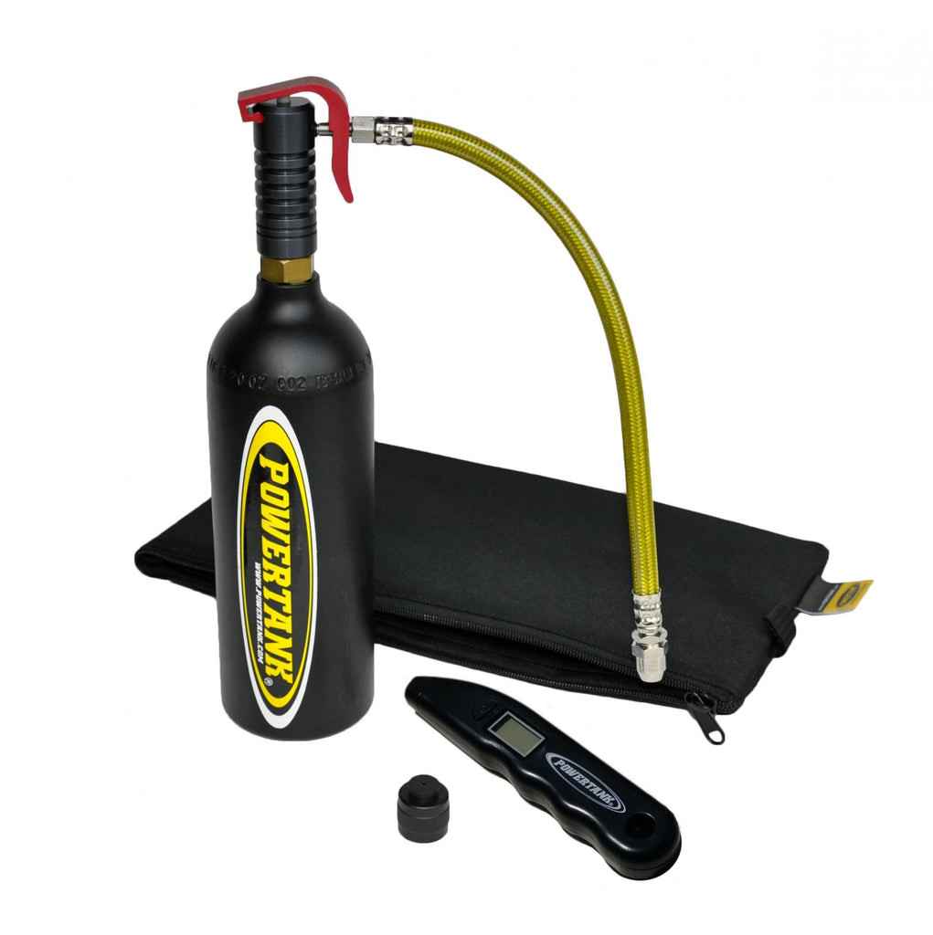 PTM-0124 CO2 Bottle Power Shot Trigger Tire Air Kit W/O Plug Kit Matte Black Power Tank