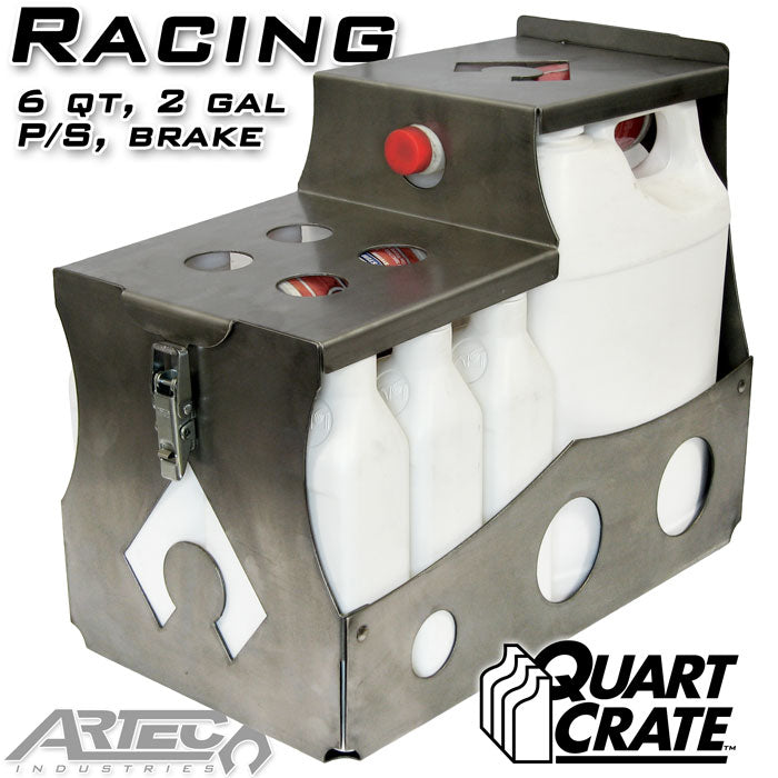 Racing Quart Crate 6 Qts Brake P/S 2 Gallons Artec Industries QC0102