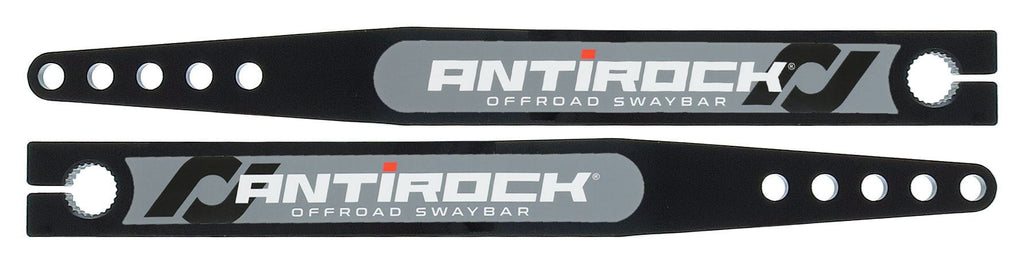Antirock Fabricated Steel Sway Bar Arms 17 Inch Long OAL 15.195 Inch C-C 5 Holes Includes Stickers Pair RockJock 4x4 RJ-202007-101