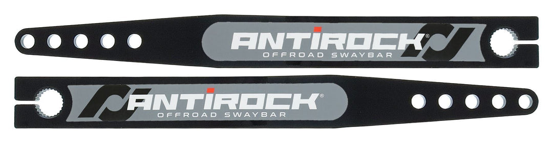 Antirock Fabricated Steel Sway Bar Arms 97-06 Wrangler TJ and LJ Unlimited/XJ/MJ 18 Inch Long OAL 16.195 Inch C-C 5 Holes Includes Stickers Pair RockJock 4x4 RJ-202007-103