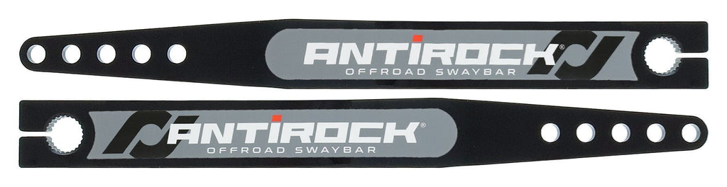 Antirock Fabricated Steel Sway Bar Arms 87-95 Wrangler YJ 20 Inch Long OAL 18.195 Inch C-C 5 Holes Includes Stickers Pair RockJock 4x4 RJ-202007-105