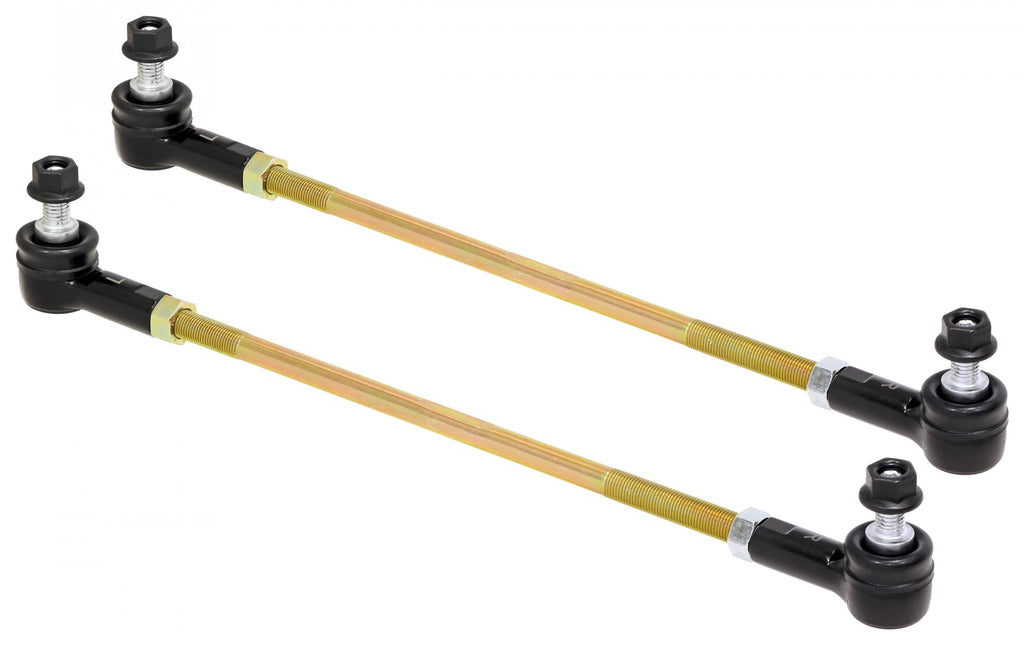 Adjustable Sway Bar End Link Kit (14 Inch Long Rods w/ Sealed Rod Ends and Jam Nuts pair) RockJock 4X4 RJ-203002-101