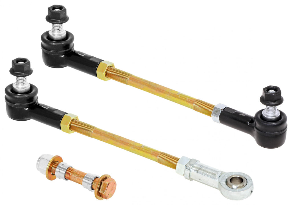 Adjustable Sway Bar End Link Kit for JL/JT Front (8 1/2 Inch Long Rods w/ Sealed Rod Ends and Jam Nuts pair) RockJock 4X4 RJ-243100-103