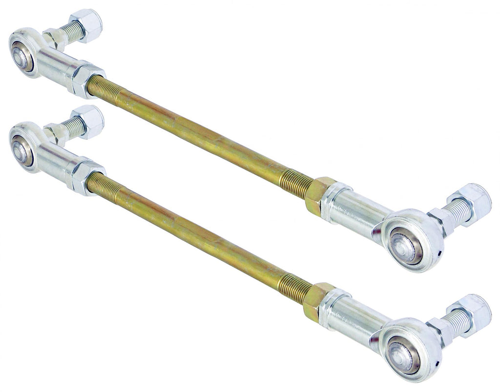 Adjustable Sway Bar End Link Kit (12 1/2 Inch Long Rods w/ Heims and Jam Nuts pair) RockJock 4X4 RJ-253203-101