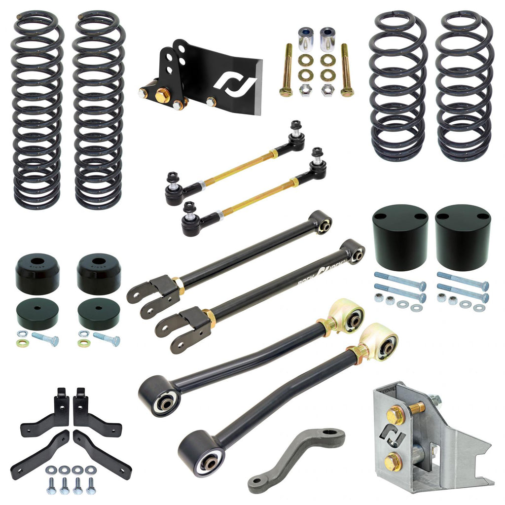 Sport Edition Johnny Joint Suspension System for JK Wrangler (2-door) 4 Inch lift RockJock 4X4 RJ-JK2DR0-101