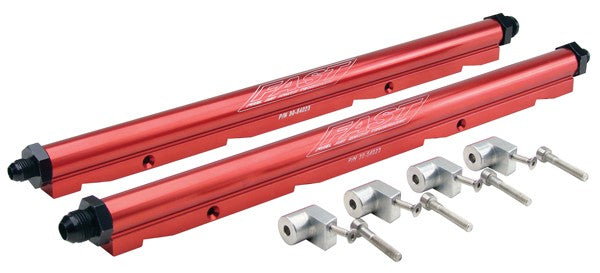 Fuel Billet Fuel Rail Kit for LSX™ Intake (Red Anodized) - Skinny Pedal Racing