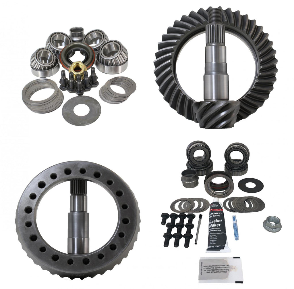 Jeep TJ 1996-02 4.10 Ratio Gear Package (D44Thick-D30) with Koyo Bearings Revolution Gear and Axle Rev-TJ-D44-410T-K