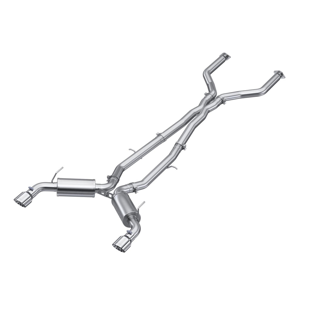 3 Inch Cat Back Exhaust System Dual Rear For 16-23 Infiniti Q50 3.0L RWD/AWD T304 Stainless Steel MBRP S4400304