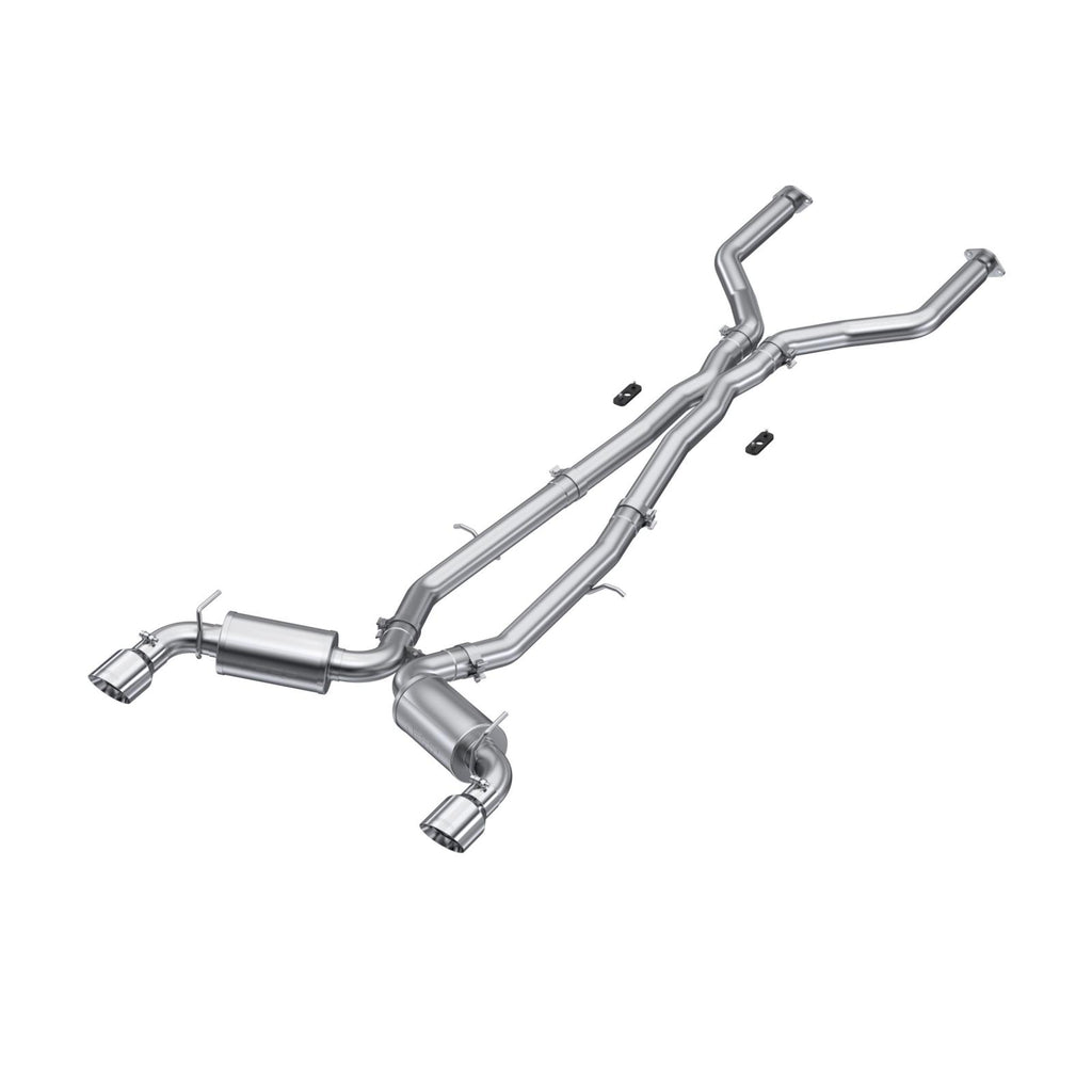 3 Inch Cat Back Exhaust System Dual Rear For 17-22 Infiniti Q60 3.0L RWD/AWD T304 Stainless Steel MBRP S4404304