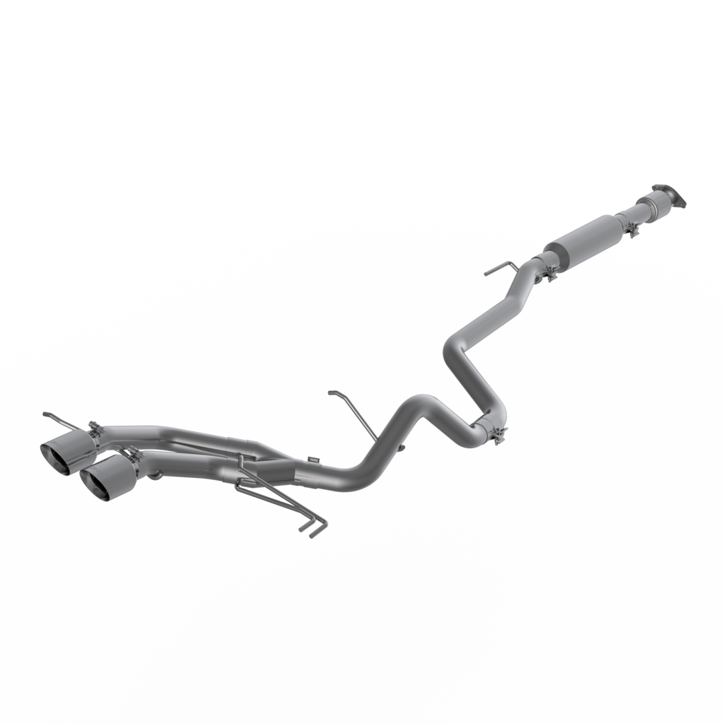 2.5 Inch Cat Back Exhaust System Dual Exit For 13-18 Hyundai Veloster Turbo Aluminized Steel With Tips MBRP S4703AL