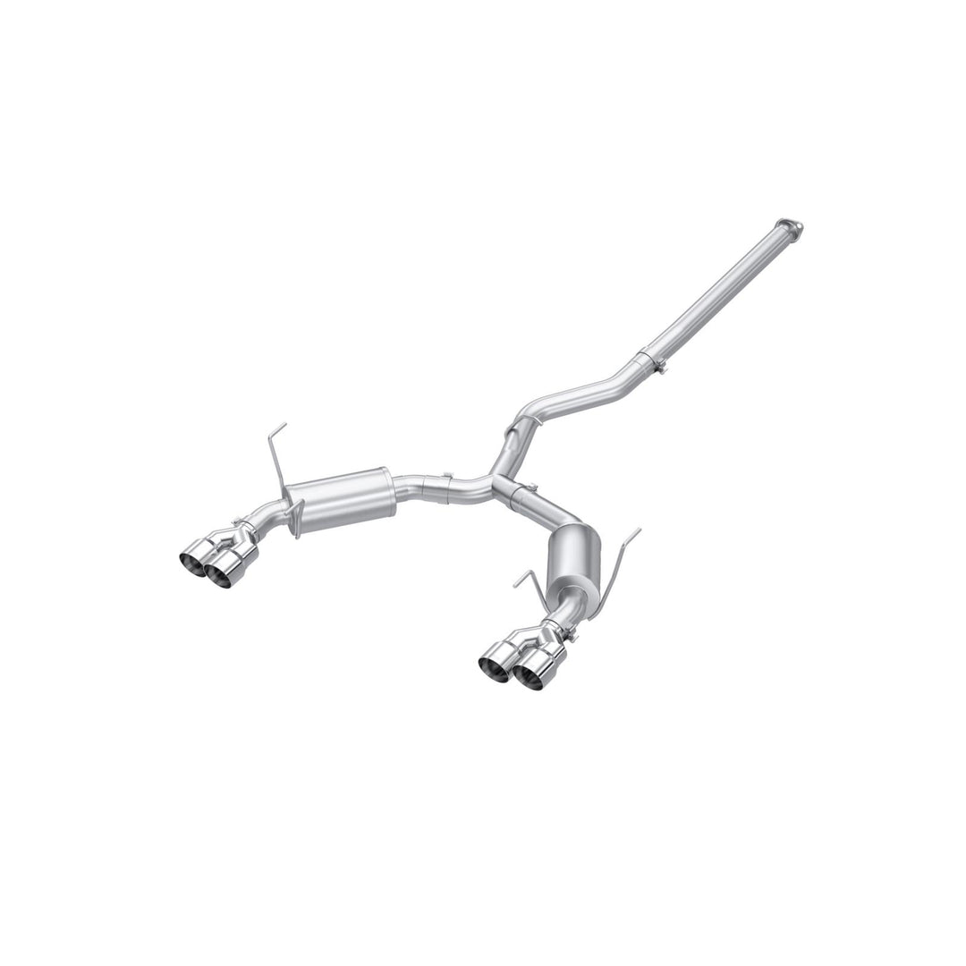 22-Up Subaru WRX 2.4L T304 Stainless Steel 3 Inch Cat-Back Dual Split Rear Quad Tips Street Profile MBRP S4807304