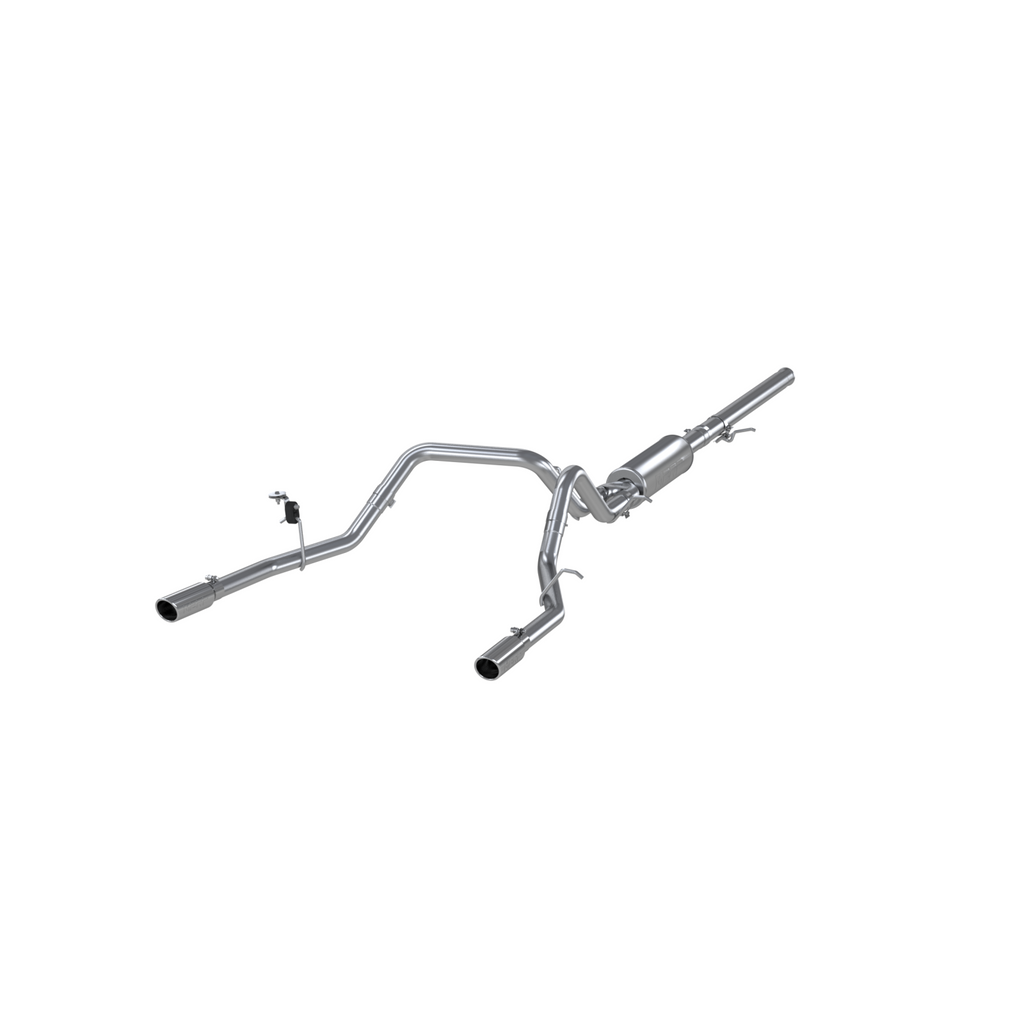 3 Inch Cat Back Exhaust System Dual Split Rear For 14-18 Silverado/Sierra 1500 Aluminized Steel MBRP S5084AL