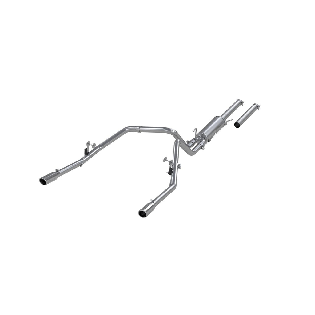 3 Inch Cat Back Exhaust System 2.5 Inch Dual Split Rear For 04-05 Dodge Ram Hemi 1500 4.7L and 5.7L Standard Cab/Crew Cab/Short Bed Aluminized Steel MBRP S5112AL